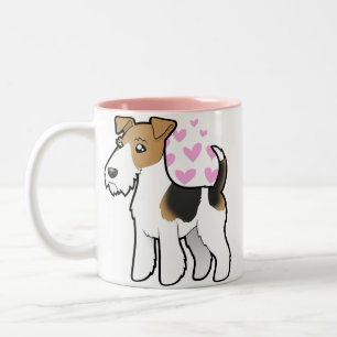 Tasse 2 Couleurs Amour de Fox Terrier de fil