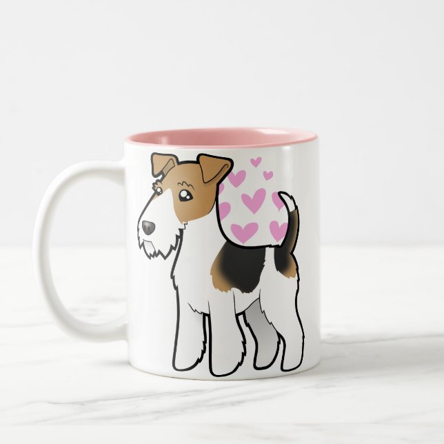 Tasse 2 Couleurs Amour de Fox Terrier de fil (Gauche)