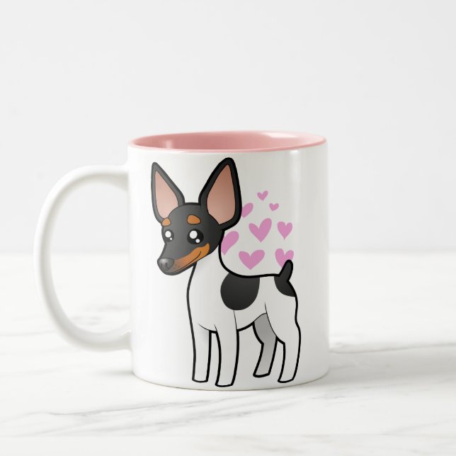 Tasse 2 Couleurs Amour de Fox Terrier de Rat terrier/jouet (Gauche)