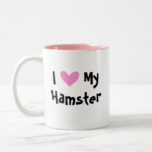Tasse 2 Couleurs Amour de hamster nain (Gauche)