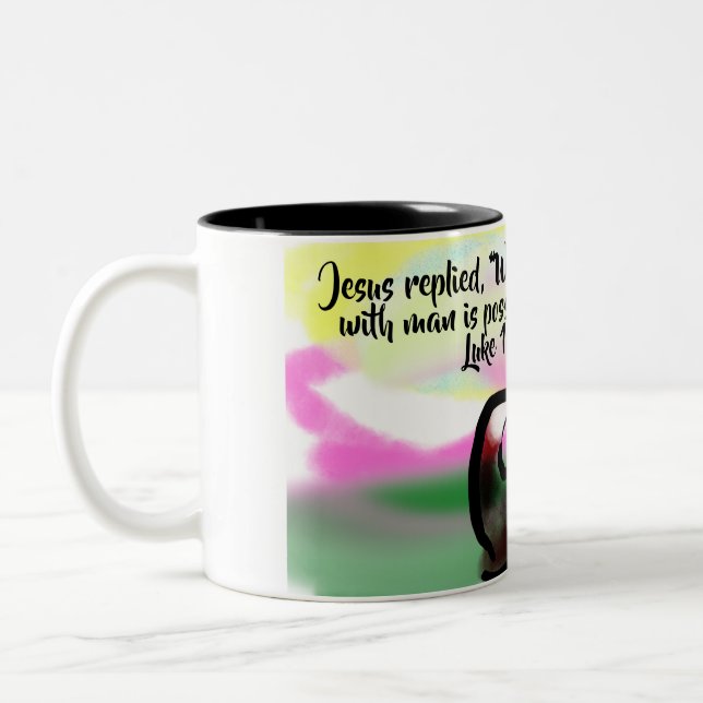 Tasse 2 Couleurs amour de jésus  (Gauche)