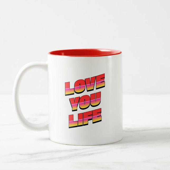 TASSE 2 COULEURS AMOUR DE LA VIE (Gauche)