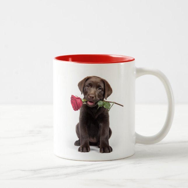 Tasse 2 Couleurs Amour de Labrador (Droit)