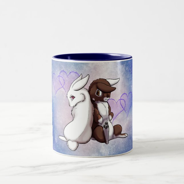 Tasse 2 Couleurs Amour de lapin (Centre)
