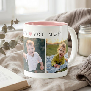 Tasse 2 Couleurs Amour de maman personnalisé