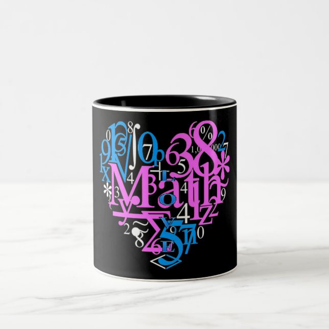 Tasse 2 Couleurs Amour de maths (Centre)