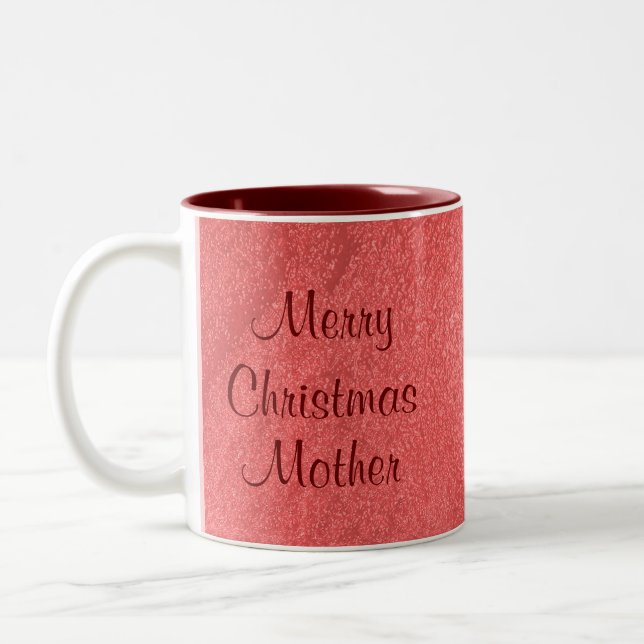 Tasse 2 Couleurs Amour de Noël Mère (Gauche)
