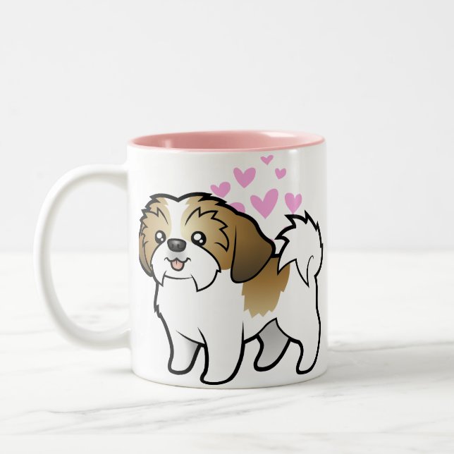 Tasse 2 Couleurs Amour de Shih Tzu (chiot coupé) (Gauche)