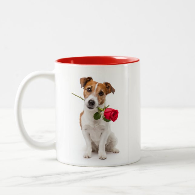 Tasse 2 Couleurs Amour de Terrier (Gauche)