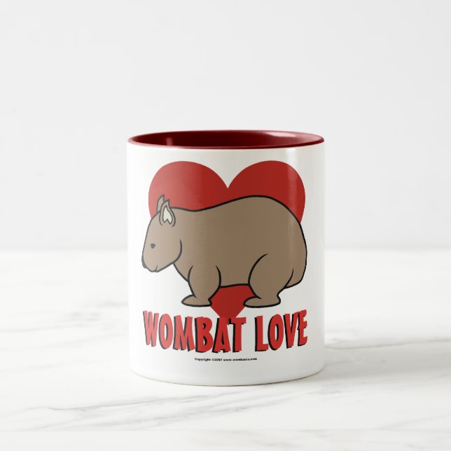 Tasse 2 Couleurs Amour de wombat (Centre)