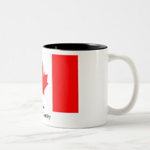 Tasse 2 Couleurs Amour du Canada I MON jGibney de CA de drapeau de