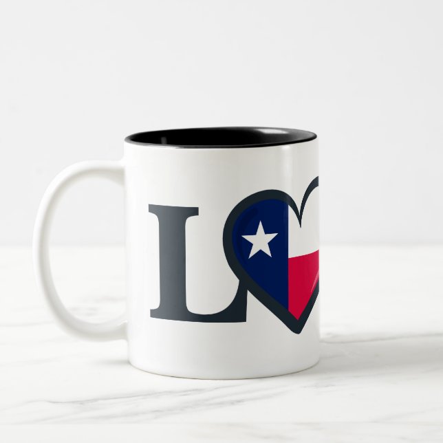Tasse 2 Couleurs Amour du Texas (Gauche)