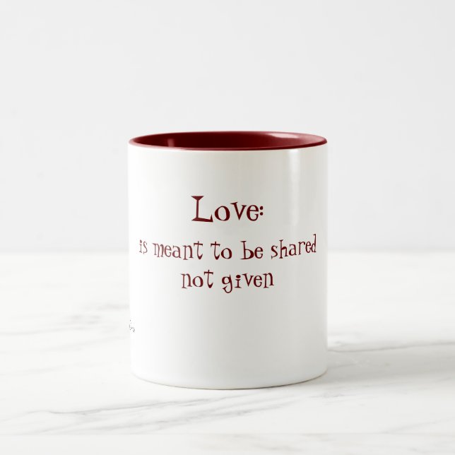 Tasse 2 Couleurs Amour : , est censé être sharednot donné, un (Centre)