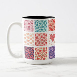 Tasse 2 Couleurs Amour et coeurs
