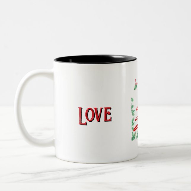 Tasse 2 Couleurs amour et joyeux (Gauche)