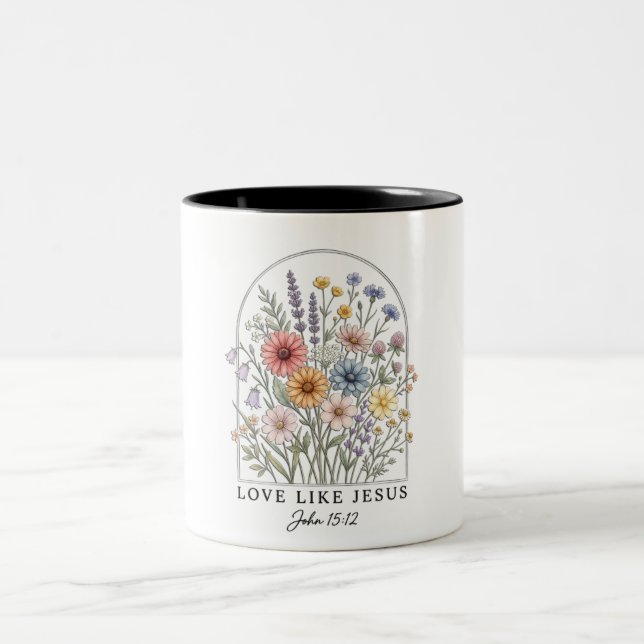 Tasse 2 Couleurs Amour Inspirant Comme Jésus (Centre)