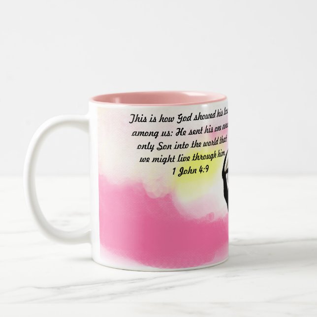 Tasse 2 Couleurs amour jésus (Gauche)