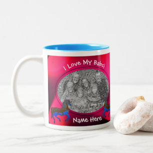 Tasse 2 Couleurs Amour Mon Babci Carousel Cheval Polonais Grand-mèr