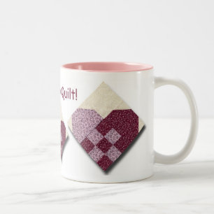 Tasse 2 Couleurs Amour piqué de coeurs à l'édredon