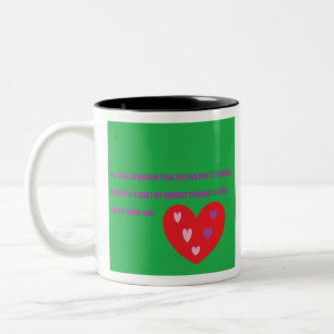 Tasse 2 Couleurs AMOUR PLUS GRAND QUE LA MER SUR GREEN-very big xxl
