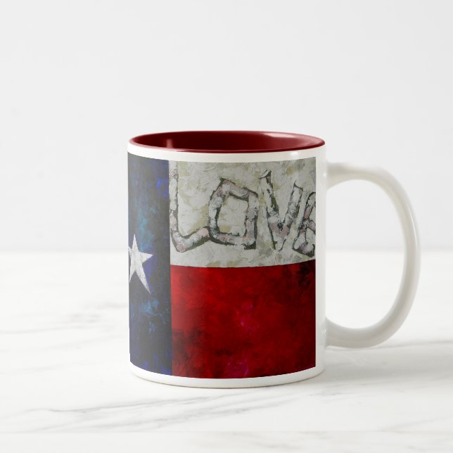Tasse 2 Couleurs Amour pour le Texas (Droit)