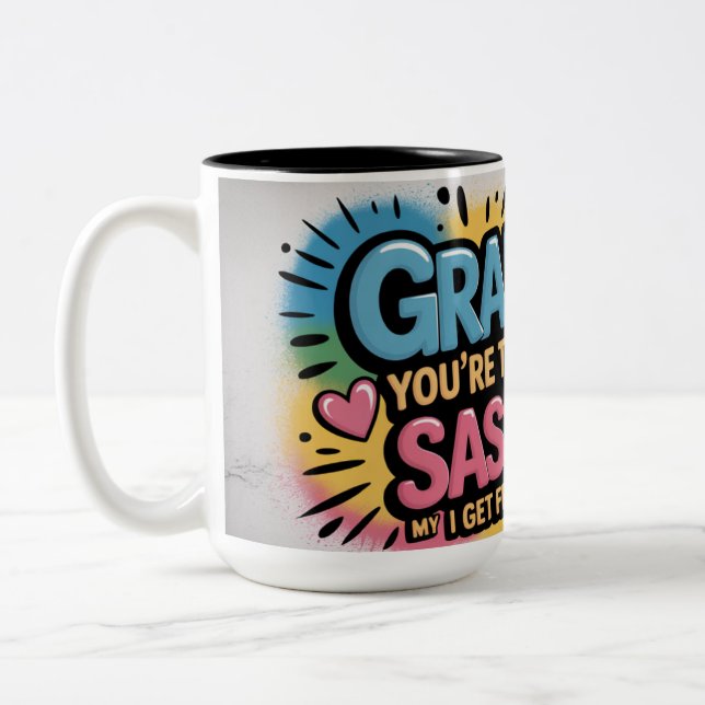 Tasse 2 Couleurs Amour pour papi – Street Art (Gauche)