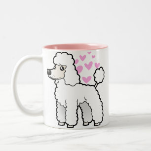 Tasse 2 Couleurs Amour standard/de miniature/jouet caniche (chiot