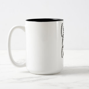 Tasse 2 Couleurs Amour, Vis, Rire