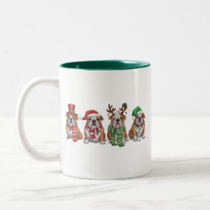Tasse 2 Couleurs Amoureux de Bouledogue Anglais Noël Maman de Chien