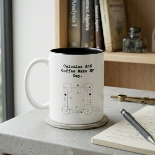Tasse 2 Couleurs Amoureux de calcul et de café Rituel quotidien d