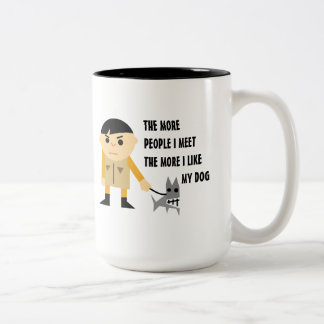 Tasse 2 Couleurs Amoureux de les chiens humoristiques