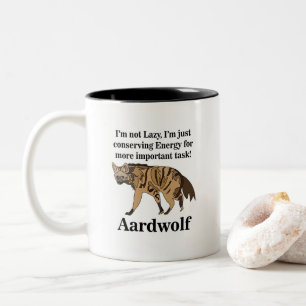 Tasse 2 Couleurs Amoureux de l'hyène Aardwolf Animal Drôle