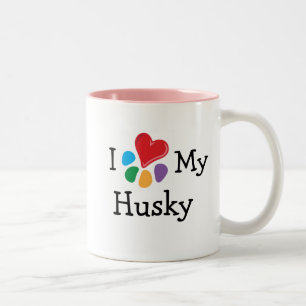 Tasse 2 Couleurs amoureux des animaux_J'Encoeur Mon Husky