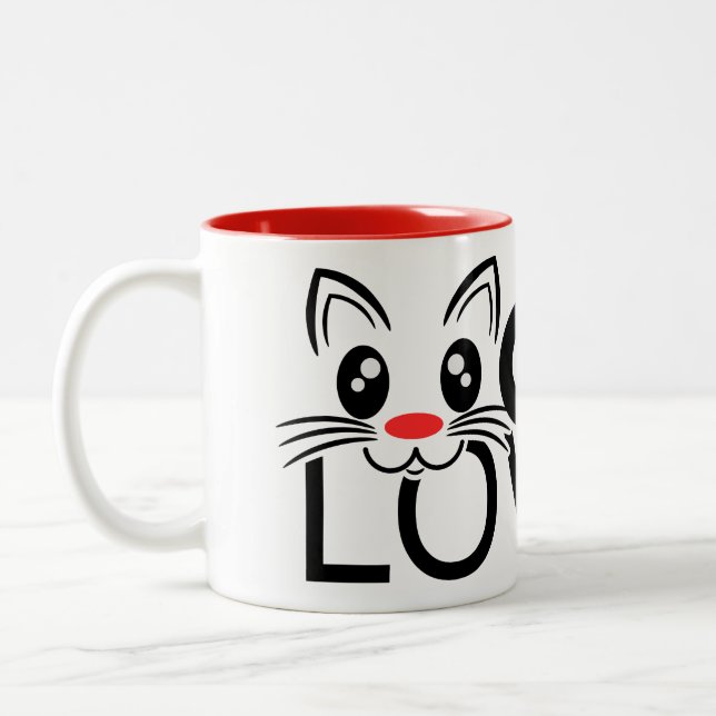 Tasse 2 Couleurs Amoureux des chats (Gauche)
