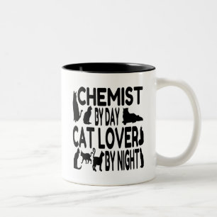Tasse 2 Couleurs Amoureux des chats chimiste
