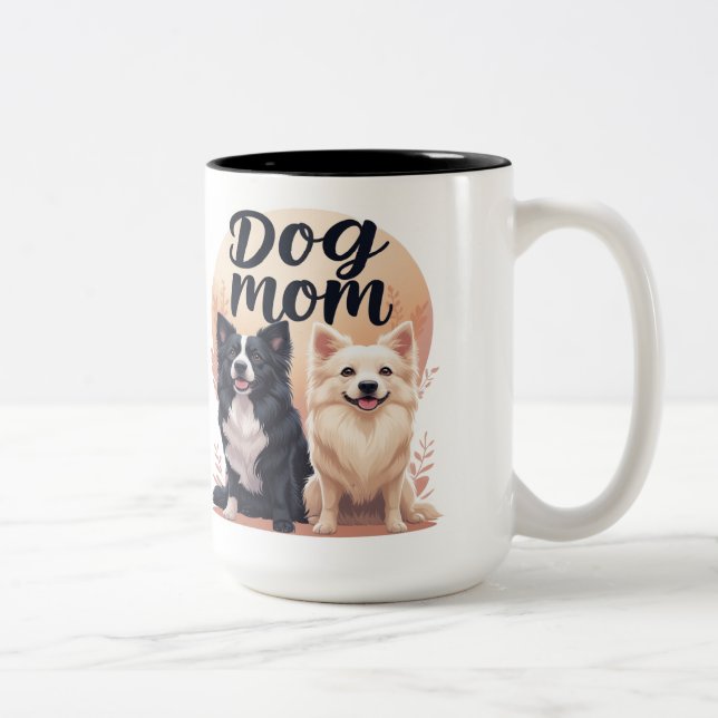 Tasse 2 Couleurs Amoureux des chiens (Droit)