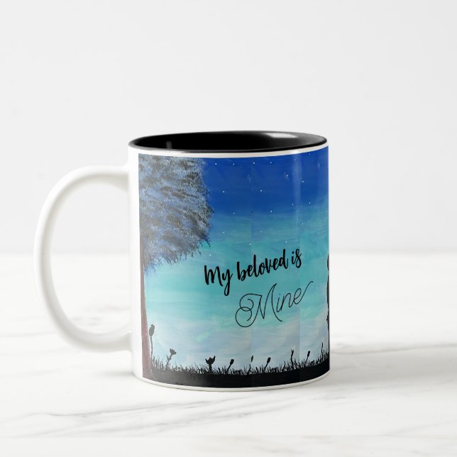 Tasse 2 Couleurs Amoureux en Silhouette (Gauche)