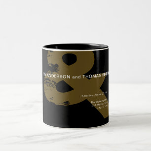 Tasse 2 Couleurs Ampersand Mariage moderne et rustique