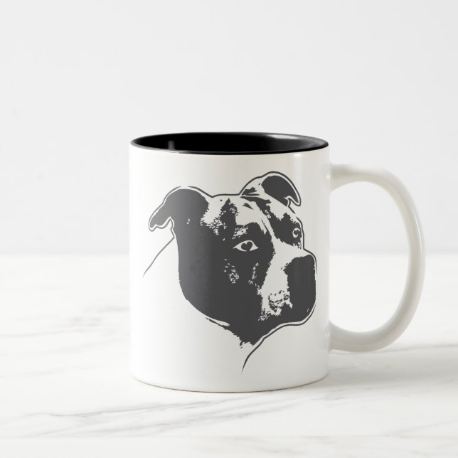 Tasse 2 Couleurs AmStaff BOY 1 only | tasses/coupes (Droit)