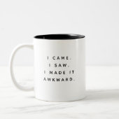 Tasse 2 Couleurs Amusant Awesome Trendy Typographie Awkward Coworke (Gauche)