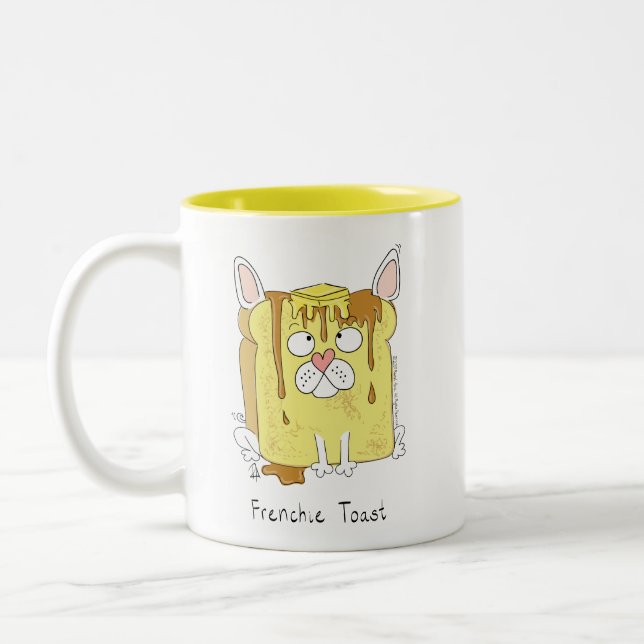 Tasse 2 Couleurs Amusant Français Bulldog Frenchie Chien mignon Enf (Gauche)