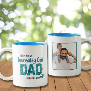 Tasse 2 Couleurs Amusant incroyablement Cool Papa personnalisé cade