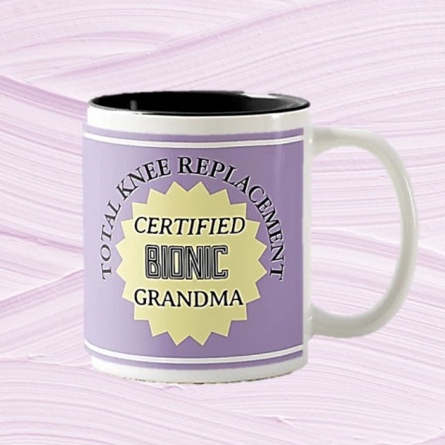 Tasse 2 Couleurs Amusant ! Musique de remplacement du genou bioniqu (Créateur téléchargé)