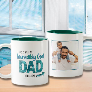 Tasse 2 Couleurs Amusant papa incroyablement Cool - Vert Nouveau pa