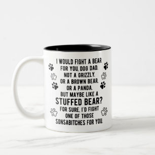 Tasse 2 Couleurs Amusant Personnalisé Combattre Un Ours Pour Vous P