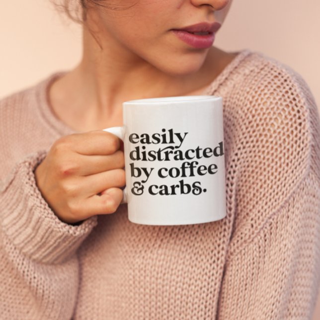 Tasse 2 Couleurs Amusant Personnalisé Lover Carbs Lover (Créateur téléchargé)