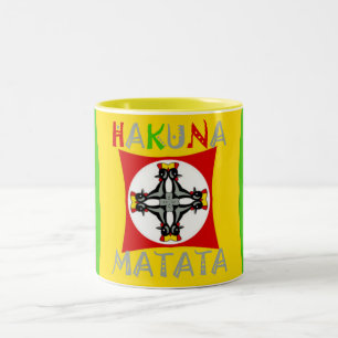Tasse 2 Couleurs Amusant Rasta Couleur Rouge Vert Doré