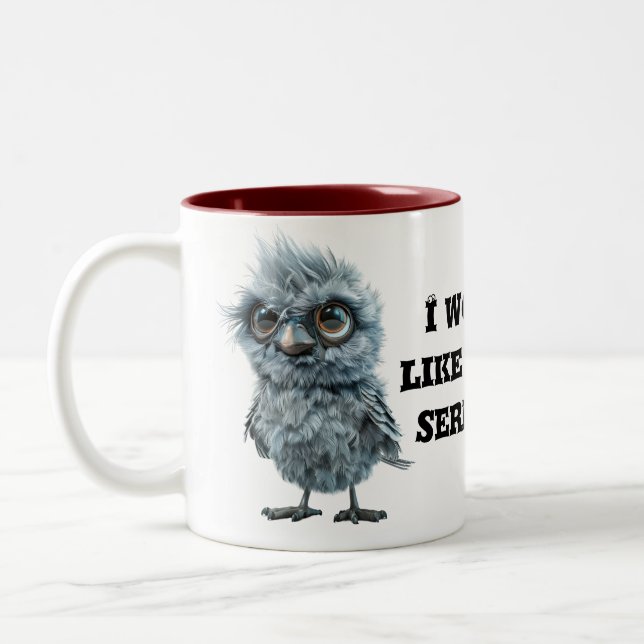 Tasse 2 Couleurs Amusante boue d'oiseaux Fluffy (Gauche)