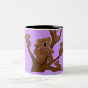 Tasse 2 Couleurs Amusement de famille de koala