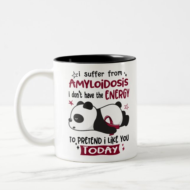 Tasse 2 Couleurs Amyloidosis Awareness Month Ribbon Gifts (Gauche)